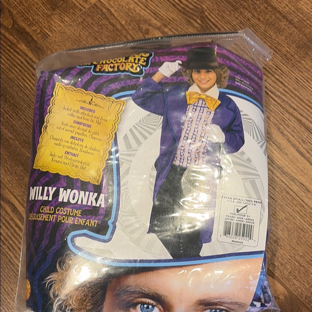 Willy Wonka Kids Costume - Purple and Yellow